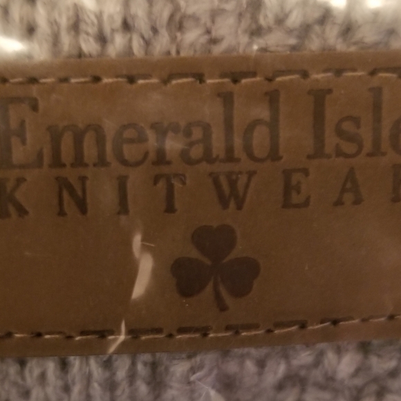 NWT Emerald Isle Mens Gray Aran Sweater, Size XL - Picture 5 of 6